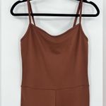Girlfriend Collective  Jumpsuit Romper Spaghetti Strap Unitard Chocolate Brown XL Photo 10