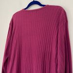 Casual Corner Burgundy Red Ribbed Knit Sweater Dress Tunic ~ Women’s Size M Size M Photo 5
