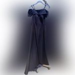 La Femme NWOT Off the Shoulder Gown in Navy trumpet Size 4 Photo 5