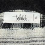 TALULAH  Shirt Women's Small Black White Gingham Button Front‎ Tunic Gauzy Casual Photo 4