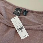 SOHO Street NWT New York & Company Crop Top Women's Large Pink Glittery/Shimmery Photo 4