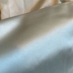 BHLDN Anthropologie Strapless Green Satin Dress Ruched Knee Length Size Med NWT Photo 12