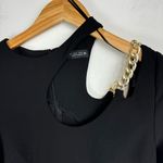 ZARA  Black Mini Dress Chain Cutout Sz Small Long Sleeve Dress Photo 6