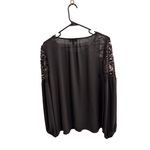 Alyx Black Lace Detail Long Sleeve Blouse Women’s Size L Dark Academia Gothic Size L Photo 2