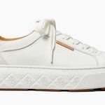 Tory Burch  Ladybug Sneaker Size 7.5 M White Leather Lowtop Photo 0