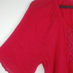 Dress Barn 1X Red Mexican Peasant Top Plus Photo 8