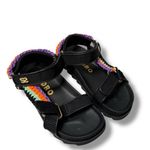 Sandro  lug sole Black Sandals with Multicolor‎ Accents 36 Photo 1