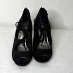 Impo Black Strappy Lace Up Heels Photo 1