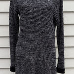 Kaisely  Black and Gray Knit Tunic Sweater Photo 0