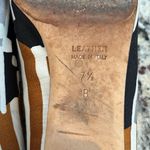 Tibi  black and tan silk and leather made in Italy unique block heel shoes (orig price $325) Photo 7