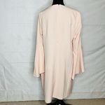 Eloquii NWT  Long Bell Sleeve Shift Midi Dress Zip Back Light Pink Women Size 14 Photo 7