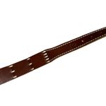 Eddie Bauer Leather Belt Small Womens Brass Buckle Brown Stitched Link 1.5" Photo 4