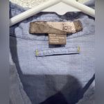 Long sleeve light weight jean blue , half button Size M Photo 2