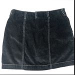 BDG  Black Corduroy Skirt with White Stitching Photo 3