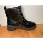 Black Combat Boots Womens Size 10 Chunky Heel Lace Up All Man Made Materials Photo 3