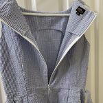 L.L.Bean Signature Women’s Denim Blue/white Seersucker Dress, Size 4 Photo 5
