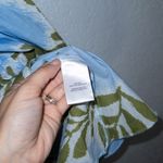 Tanya Taylor New Horizon Blue Tropical Leaf Hazelle Tiered Midi Skirt Size Small Photo 7