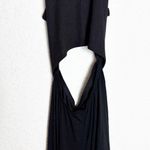Free People  Bethany Midi Dress Size Small Black Cut Out Asymmetrical Hemline Photo 6