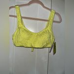 Hurley NWT  Max Crochet Tie-Back Bralette Bikini Top In Yellow Photo 4