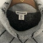 Grey & Black Mockneck Sweater Boxy Waist Cut Size M Photo 2