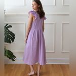 Mille Catarina Dress in Taffy Purple Double Gauze Cotton Resort Travel Size M Size M Photo 2
