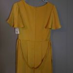 David's Bridal DAVID’S BRIDAL Bridesmaid Dress Women’s Size 6 Flutter Sleeve Crepe Satin Ruffle Photo 9