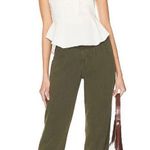 The Great. Army Green Pleated Statesman Cotton Trouser Pants Size 25 Photo 0