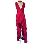 Alice + Olivia  Holly Ruffle Maxi Dress With Scarf in Raspberry 2 New Womens Gown Photo 4