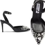 Steve Madden  Lillith Stiletto Black Snake Studded Rhinestone Pump Heel NEW Photo 8