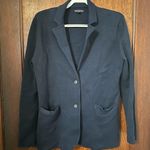 J.Crew  Navy Blue Knit Sweater Blazer Size L Photo 0