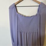 Aritzia Wilfred Tempest Smocked Chiffon Mini Dress in Lilac Purple Women's S Photo 6