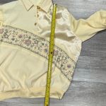 Teddi vintage grandma long sleeve sweater size large floral yellow Photo 2
