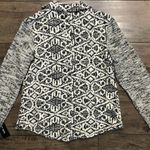 Style & Co STYLE CO. ZIP-UP PRINTED JACKET AZTEC S SMALL BLAC Photo 5