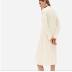 Everlane NWT  Luxe Cotton Long Sleeve Button Front Dress Medium Cream colored Photo 4