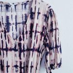 Time And Tru  Tie Dye Mini Button Down Dress Photo 3