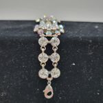 Vintage Womens Silver Tone Crystals‎ Rhinestone Bracelet Bridal Accessories Photo 7