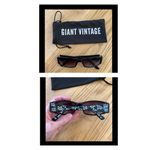 Giant Vintage Floral Sunglasses in Black Photo 1