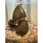 Eileen Fisher Metallic Bronze DOrsay Flats Knot shoes 6.5 suede boho classic y2k Photo 4