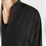 Athleta Black Bomber Jacket Medium Women’s Oversized Casual Full Zip Zion Photo 7