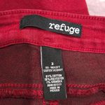 Refuge Cherry Red High Waisted Button Fly Slim Super Skinny Leg Jeans Size 2 Photo 2