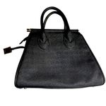 Catherine Malandrino Catherine Mandarino Black Purse Satchel Shoulder Bag 10" X 14" Designer Photo 1