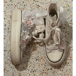 AZALEA WANG Penny Lane Flower Embellished platform canvas Sneaker White size 6 Photo 7