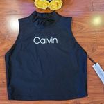 Calvin Klein Black Crop Top Large Photo 0