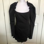 NWT Black NAIA Rhia Cotton Puffy Sleeve Mini Dress Size L Size L Photo 2