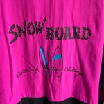 Obvious Brand Vintage Colorblock Snowboard Pullover Hoodie Pink Size L Photo 4