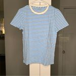 J.Crew NWT  Vintage Jersey Classic-fit Crewneck T-shirt Stripe Blue Ivory Photo 1