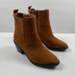 Deltan Womens Pippa Ankle Brown Suede Boots Size 6M Block Heel Photo 1