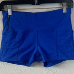 Oiselle Spandex Running Shorts Blue Size 4 Good/Fair Condition Photo 0