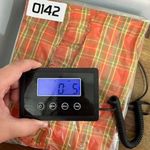 Tizzie Womens Shirt Small Orange Plaid‎ Button Front Ruffle Cotton Long Sleeve Photo 5