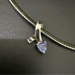 Diamonds International Safi Kilima Tanzanite Silver Omega 18” Chain Necklace 14g Photo 4